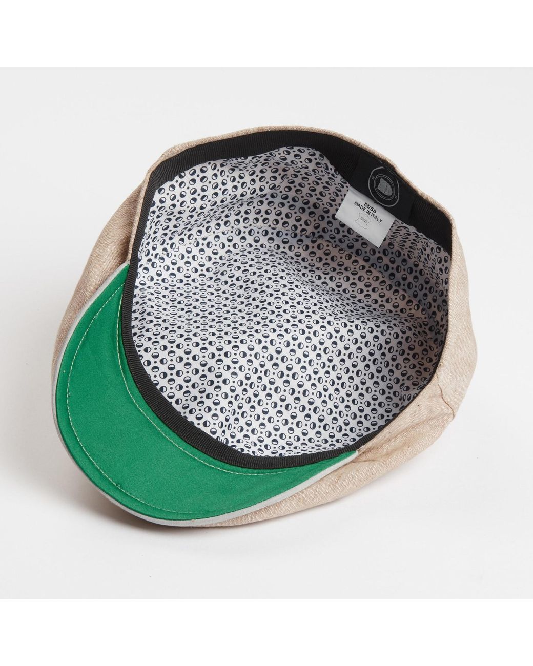 Dasmarca Hats Multicolor Neutrals Dasmarca Logan Linen Fitted Summer Cap With Leather Peak for men