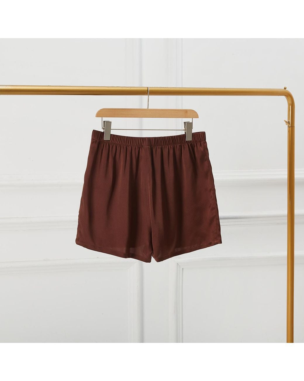 Soft Strokes Silk Brown Deep Coffee Pure Mulberry Silk Boxers for men