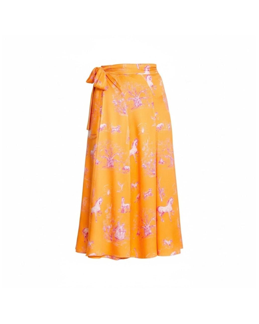 L’orangerie D’isabella Orange Lillies Skirt Toile De Jouy