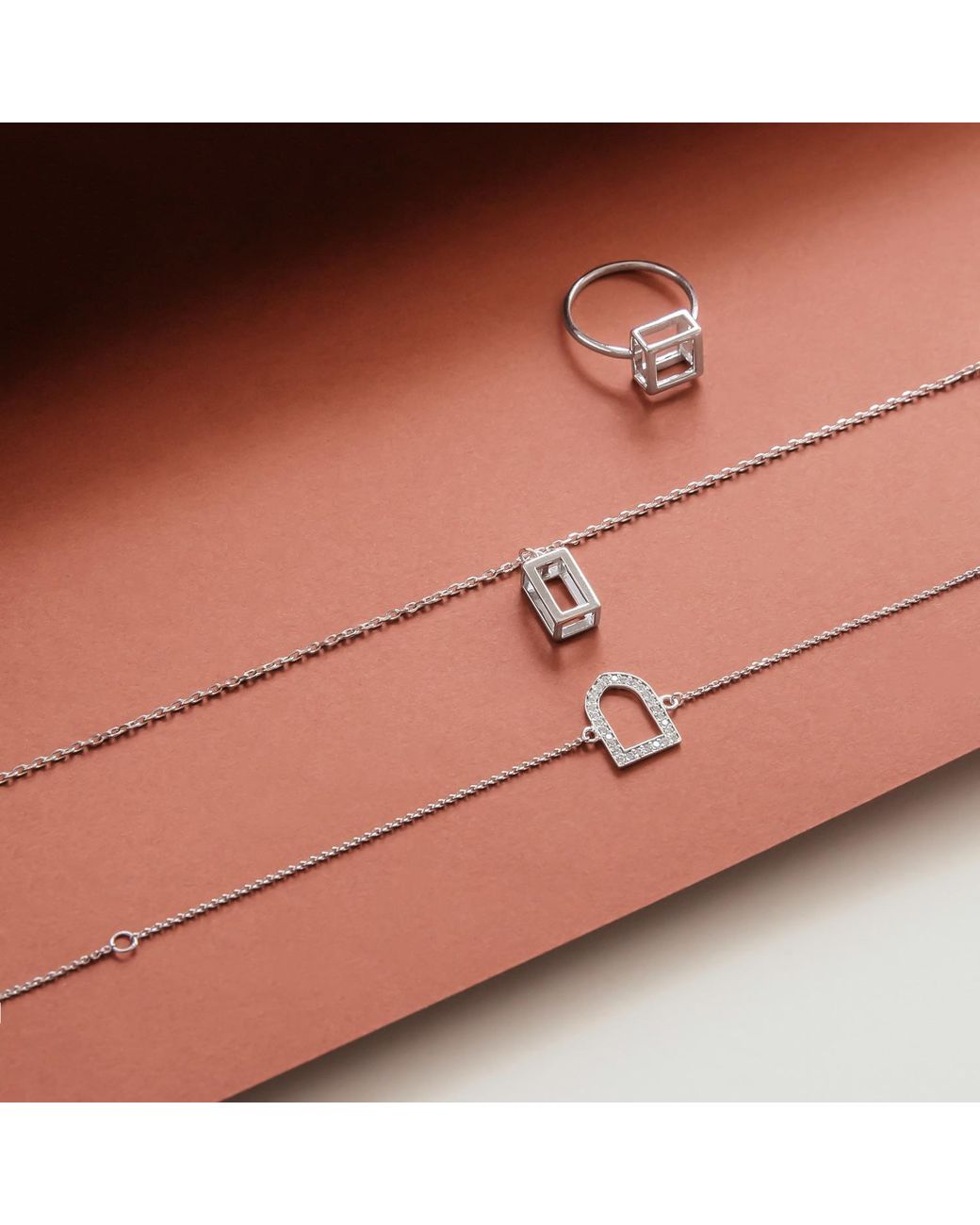 Sheida Farrokhi White Square Ring