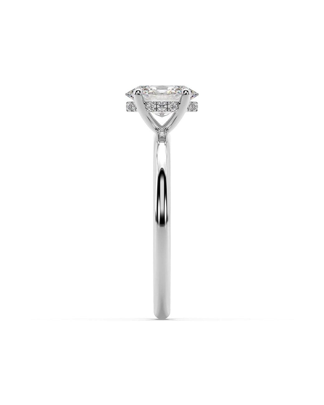 Artisan White 14K Oval Lab-Grown Diamond Solitaire Ring