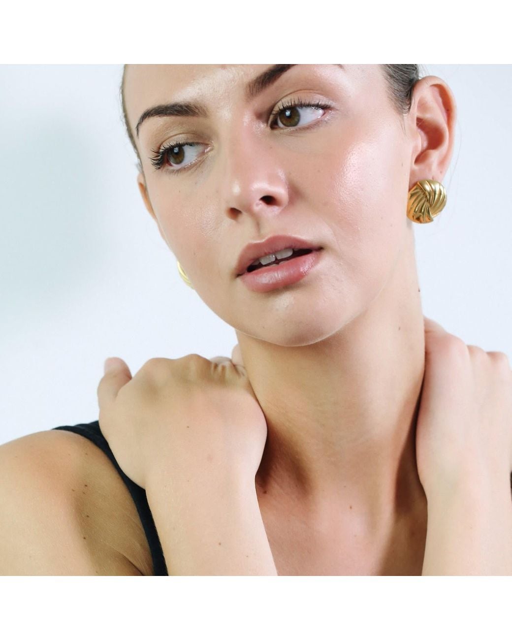 Miss Cecilia Metallic Gilded Twist Earrings