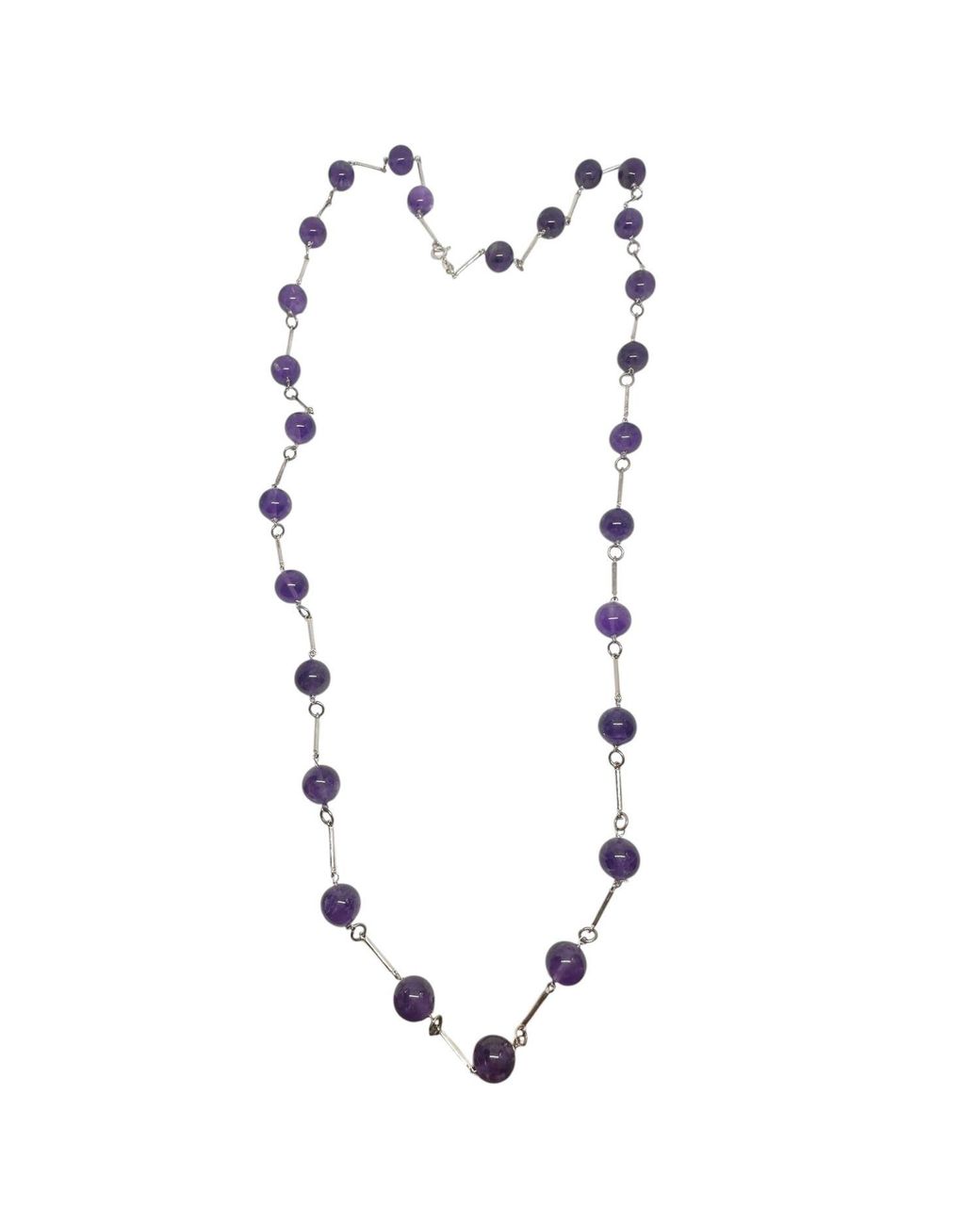 Tg-Jewellery by Tamara Gervasio White Amethyst Bead Necklace – Sterling Handmade