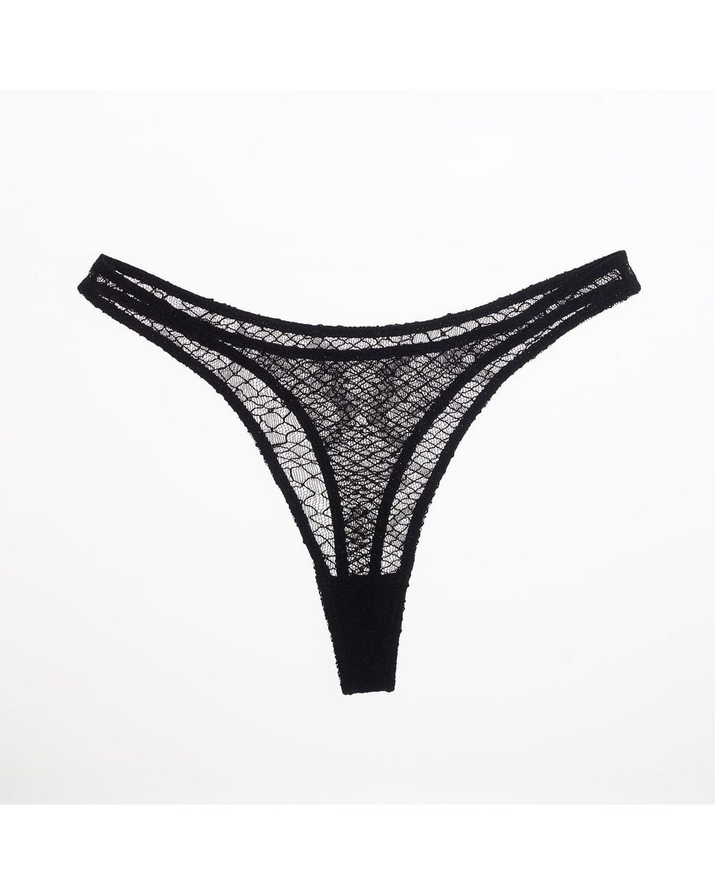 Lunatic Femme Gray Sheathe Snake Lace Low-Rise Thong