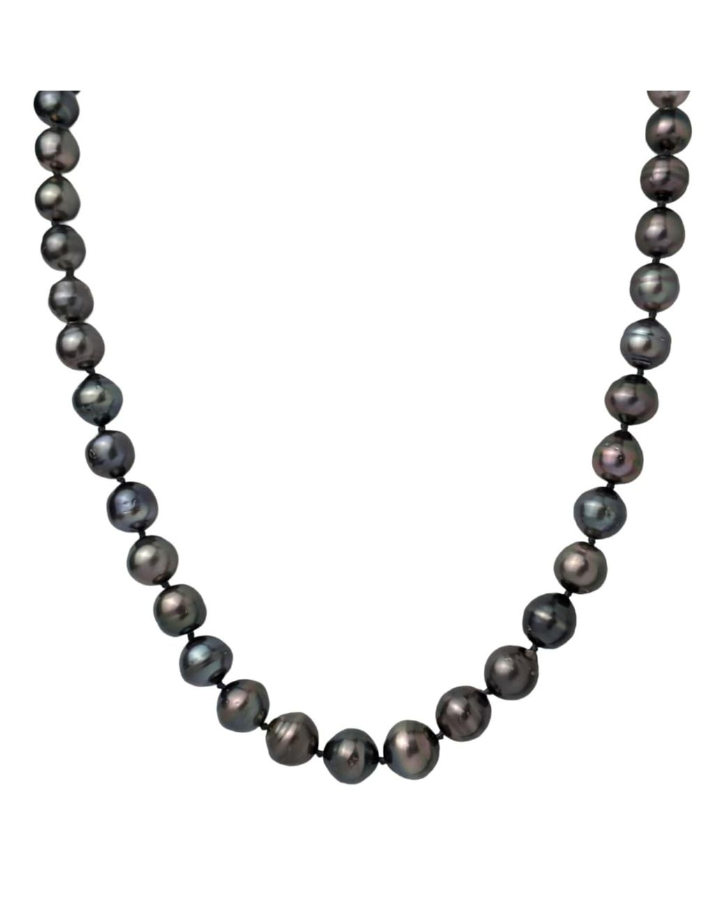 Rahul's Jewels Black 20"-22"Adjustable Length Baroque Tahitian Pearl Necklace