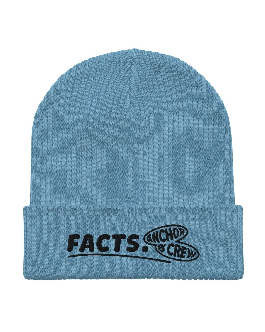 Anchor and Crew Blue Light Facts Gen. Organic Cotton Embroidered Beanie