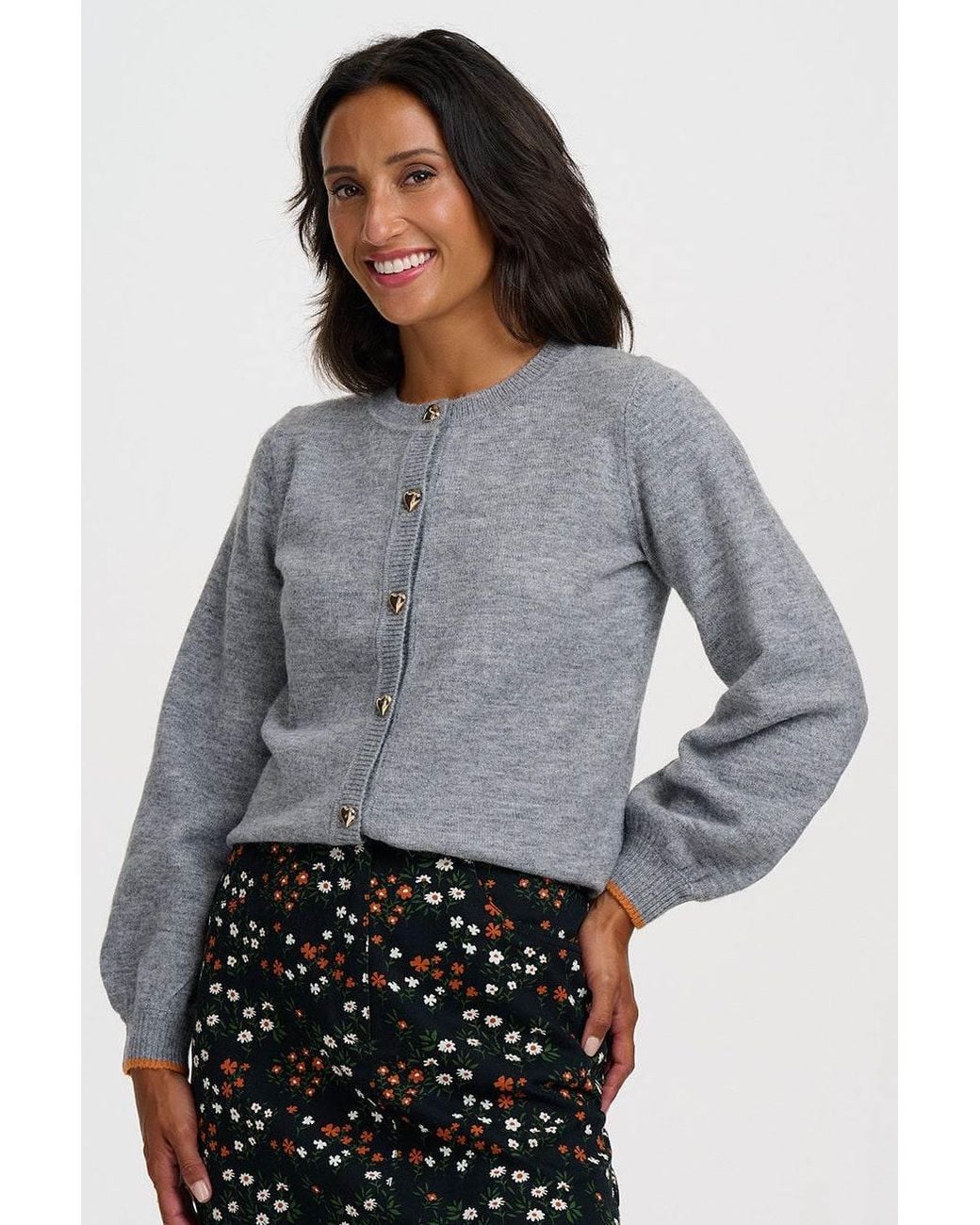 Sugarhill Gray Glinda Cardigan Hearts
