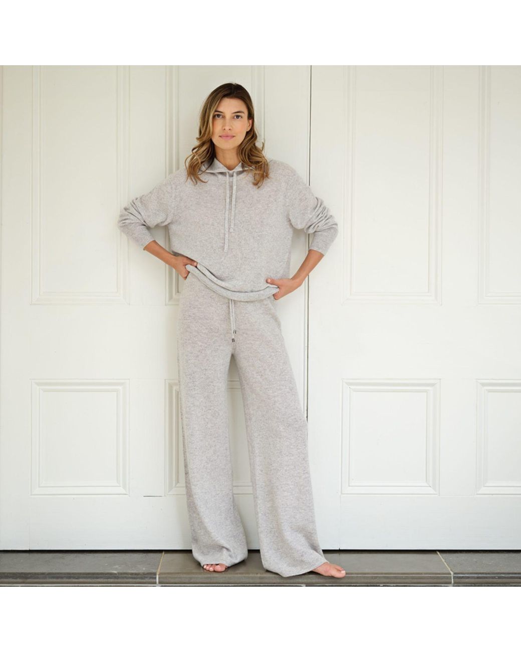 Cove Gray Cashmere Hoodie