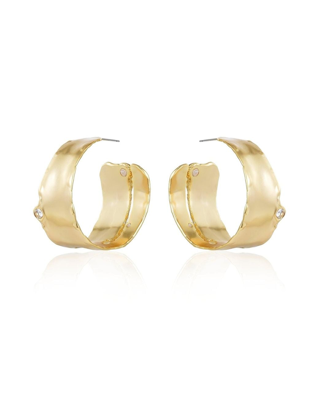 Rare Matters Jewelry Metallic Sculptural Hoop Earrings