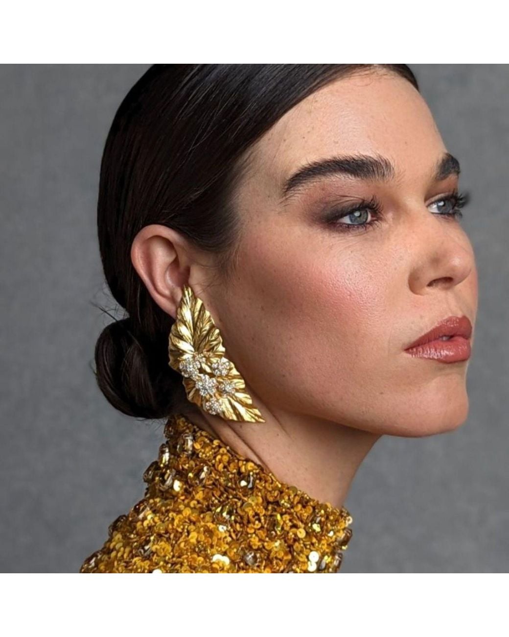Stephanie Browne Australia Metallic Golden Haruko Earrings