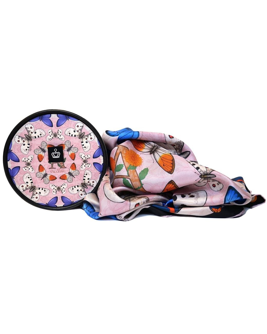 Kueen Blue Silk Scarf