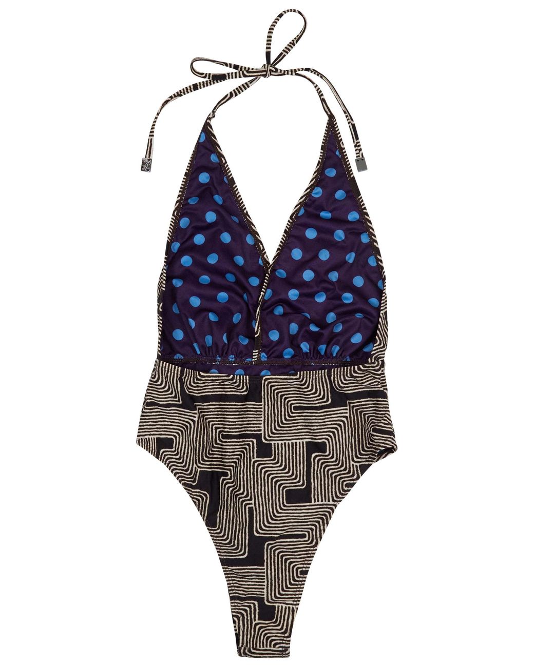 Lords of Harlech Brown Xena Inter Twine Halter One-Piece Swimsuit