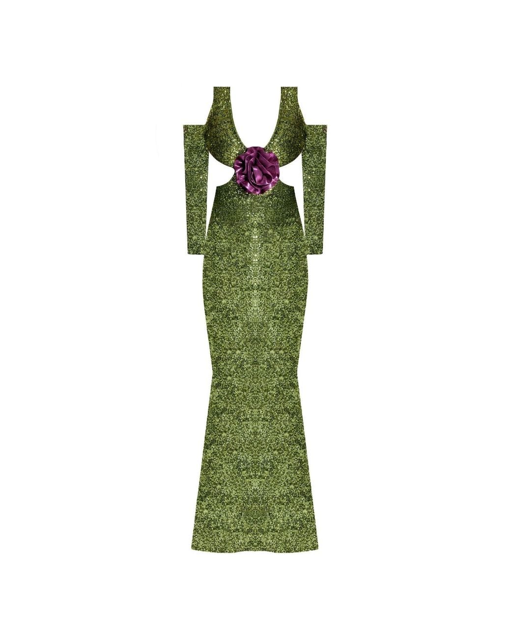 Nur Karaata Green Biltmore Dress
