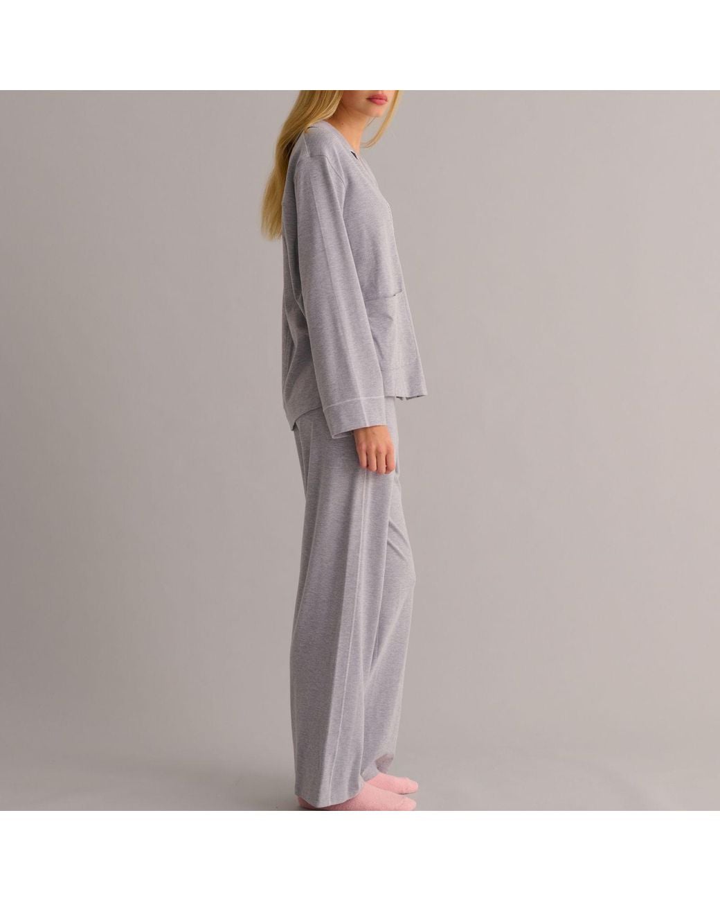 Mamu Dream Blue Soft Marl Modal Cotton Pyjama Set