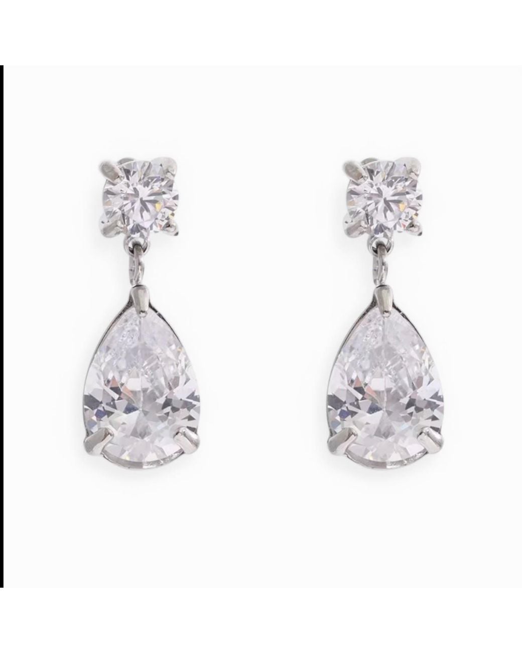 Jagged Halo Jewelry Metallic Regal Crystal Drop Earrings