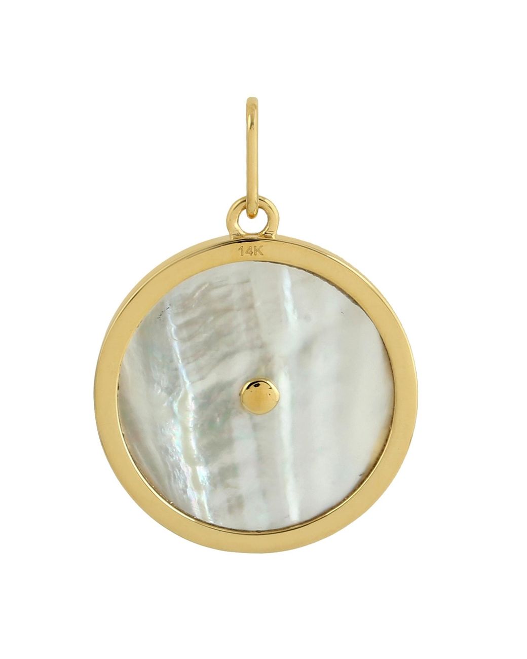 Artisan Metallic 14K Mop Evil Eye Diamond & Sapphire Medallion Pendant