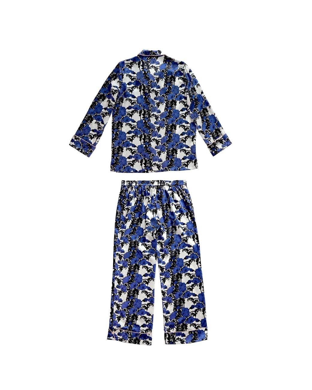 Emma Wallace Blue Papaver Pyjama Set