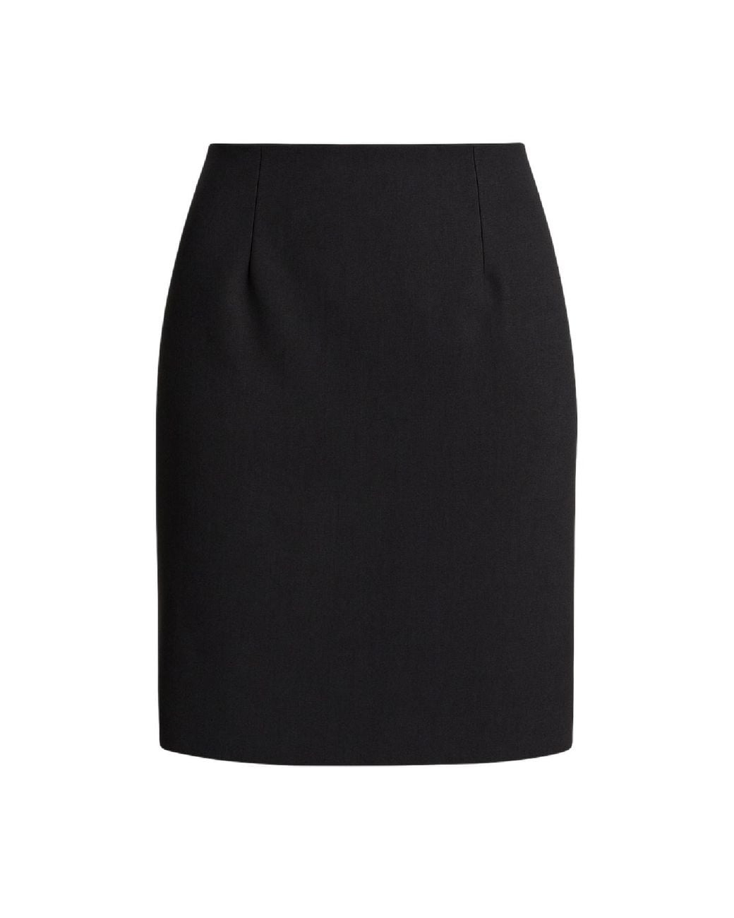 Conquista Black Classic Tailored Pencil Skirt