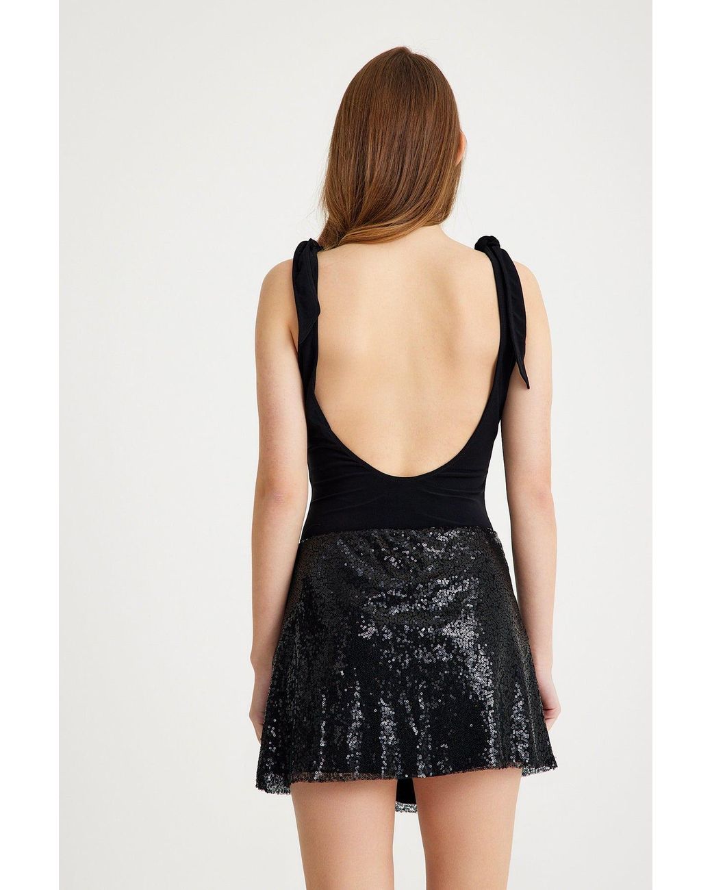 Growny Black Mita Bodysuit