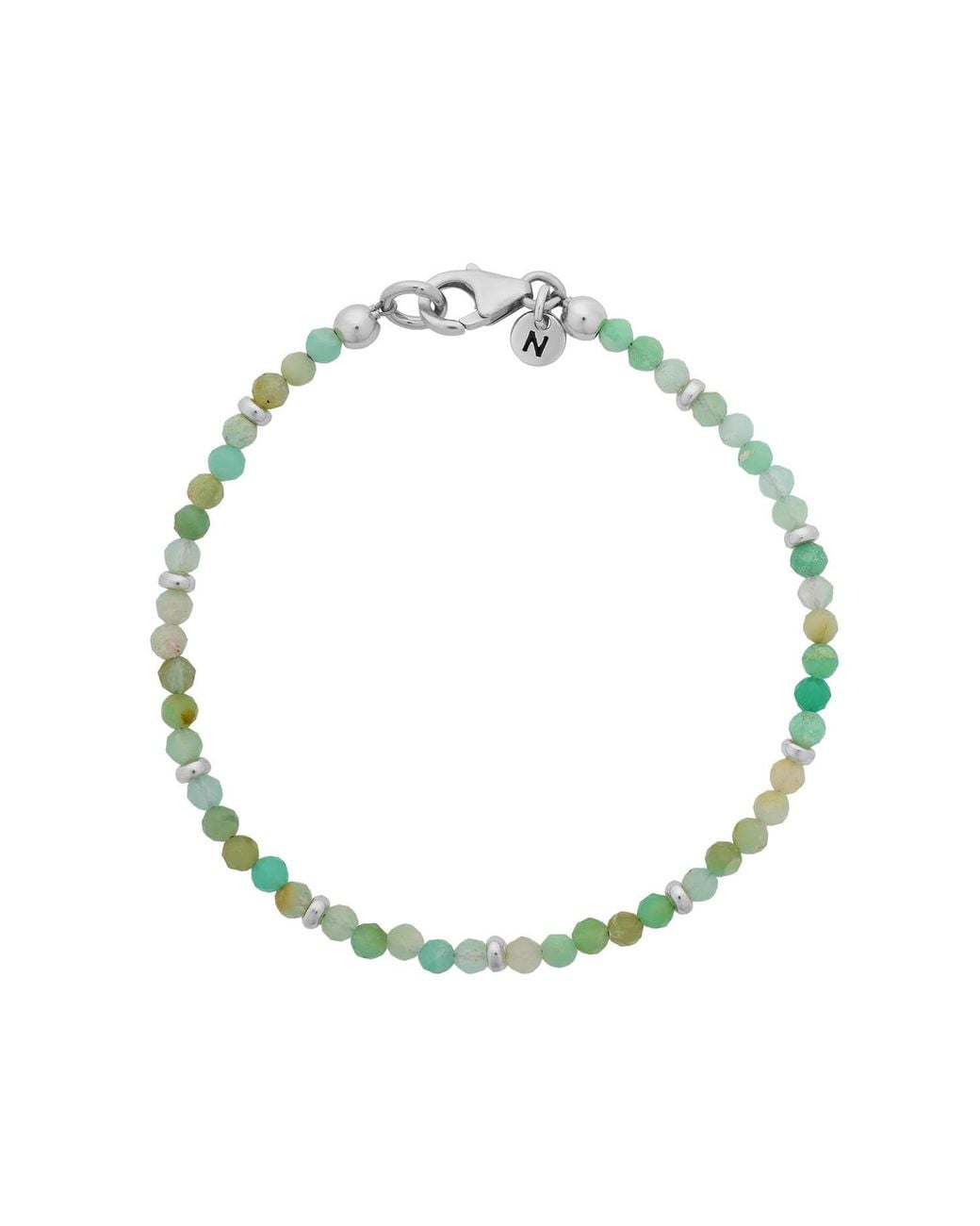 Nellou Jewellery Blue Chrysoprase Orbit Bracelet