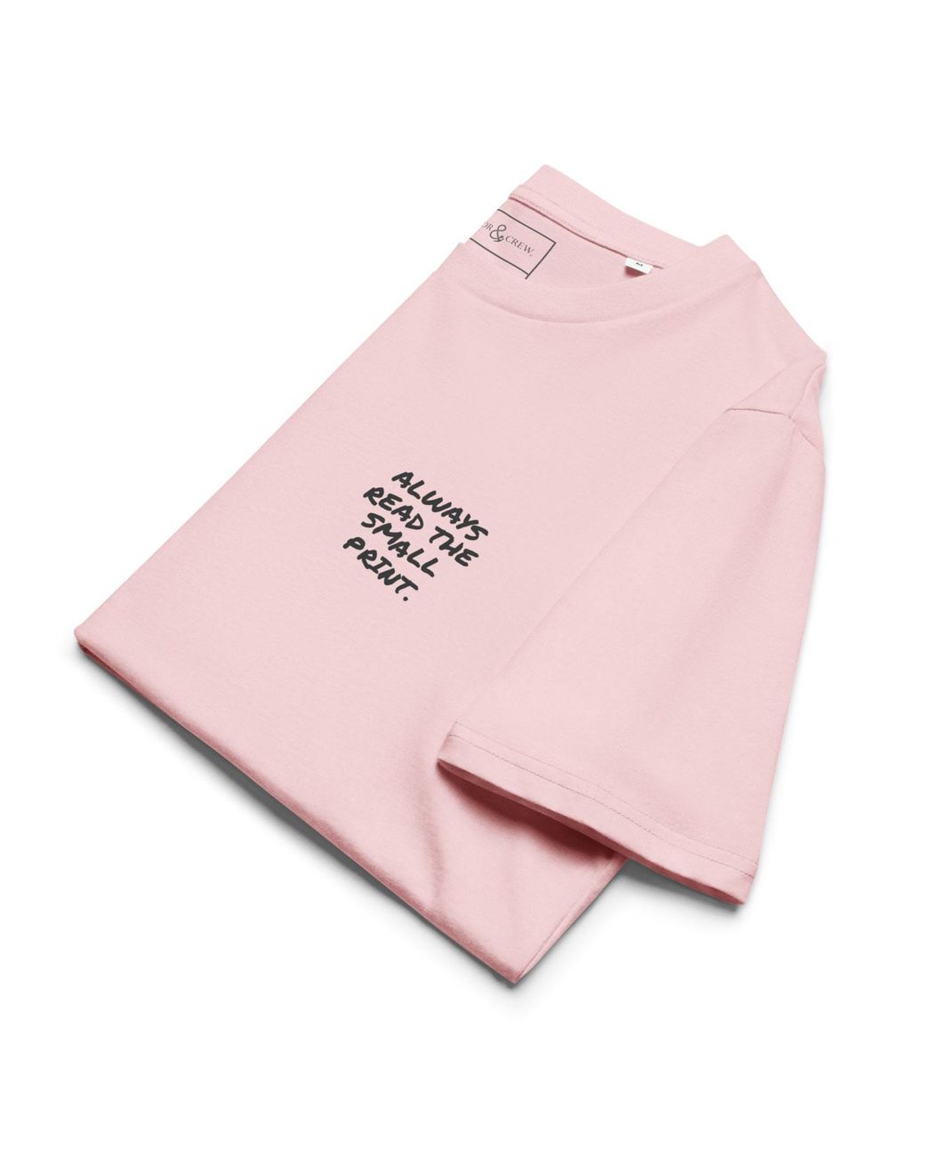 Anchor and Crew Pink Cotton Small Print Annotations Organic Cotton T-Shirt