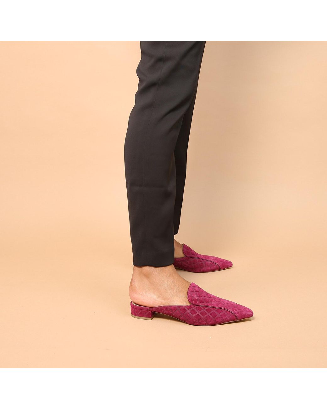 Alterre Purple Malbec Puff Twiggy Pointed Loafer