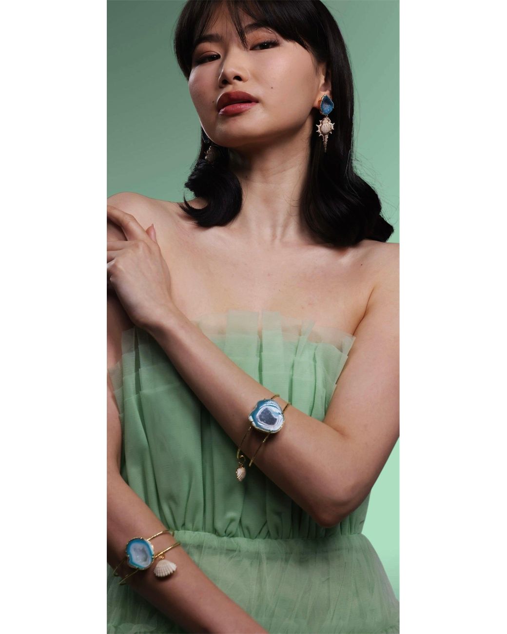 Magpie Rose Blue Lagoon Bangle