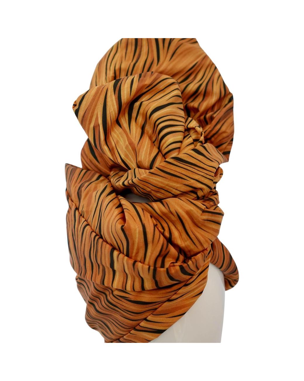 Romer Millinery Brown Twisturban Turban Ginger Faux Coiffure