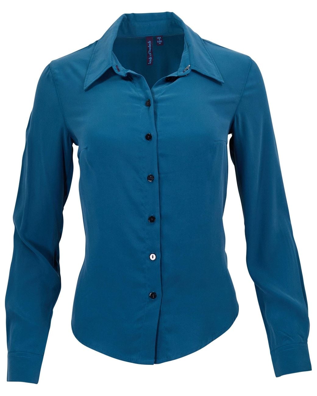 Lords of Harlech Blue Sutton Legion Stretch Silk Long-Sleeve Shirt