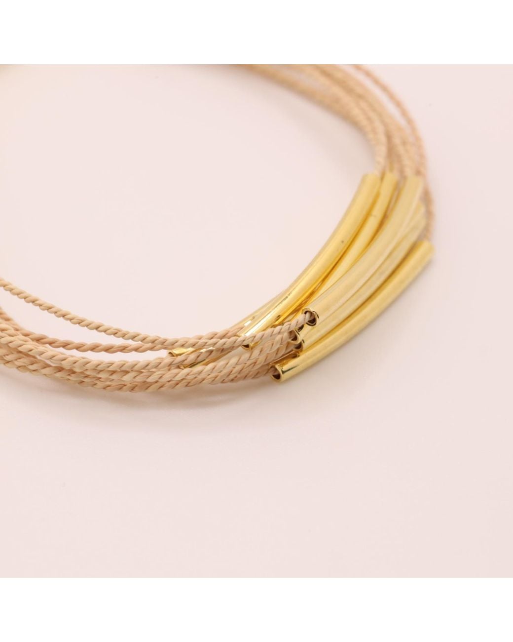 Nart Nature Making Art Metallic Neutrals The Elemental Buriti Natural Fiber Bracelet