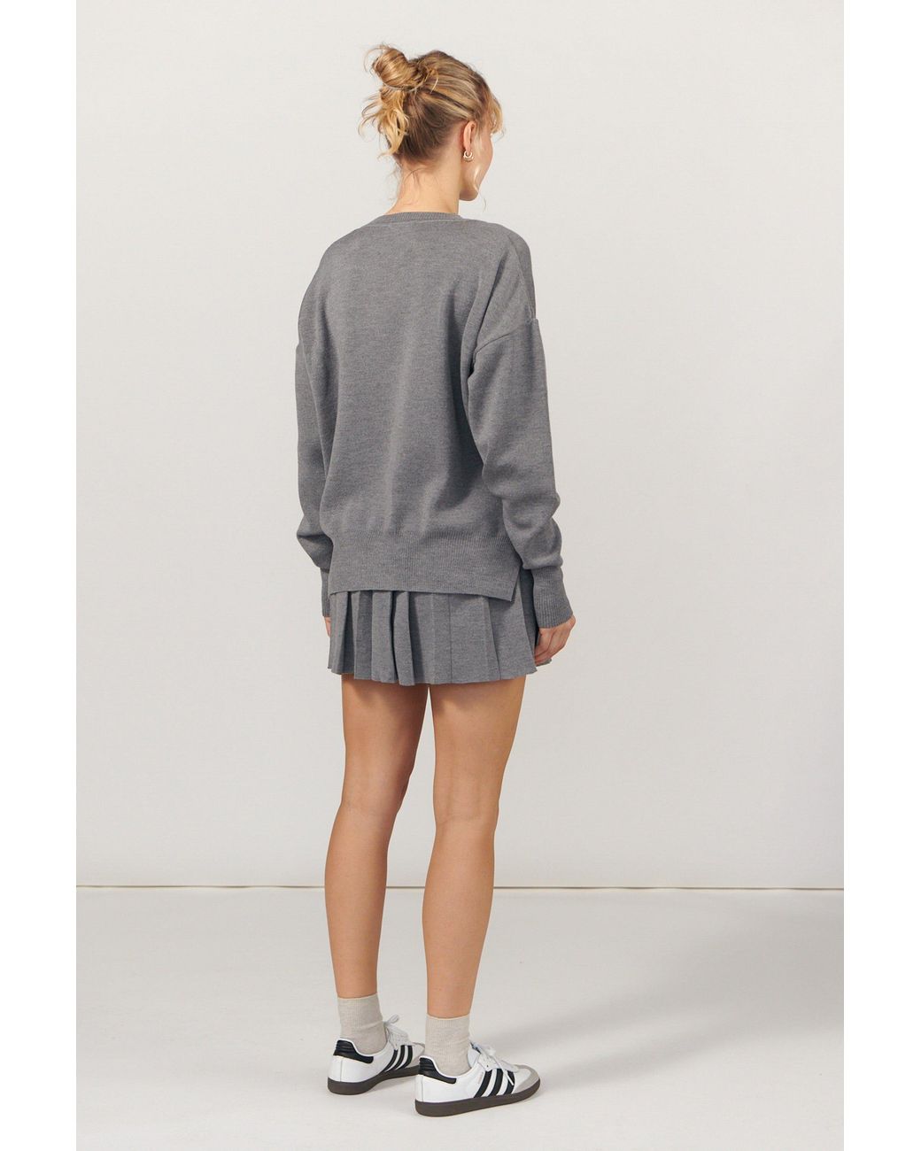 SALANIDA Gray Rotondo Merino Wool Jumper Light