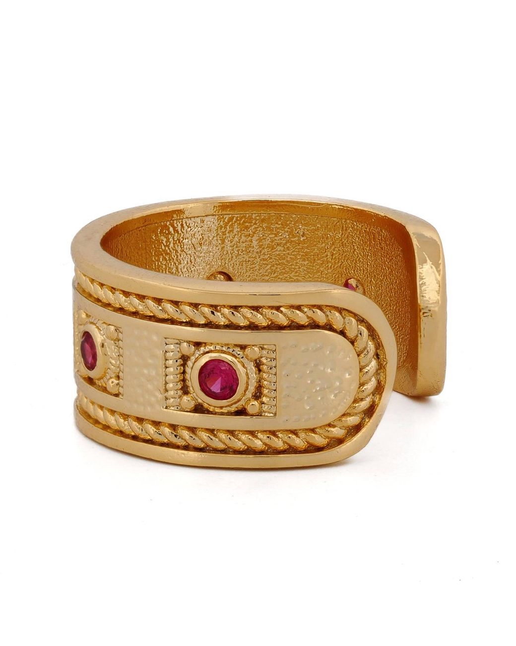 Ebru Jewelry Metallic Mystic Queen Ruby Cuff Ring