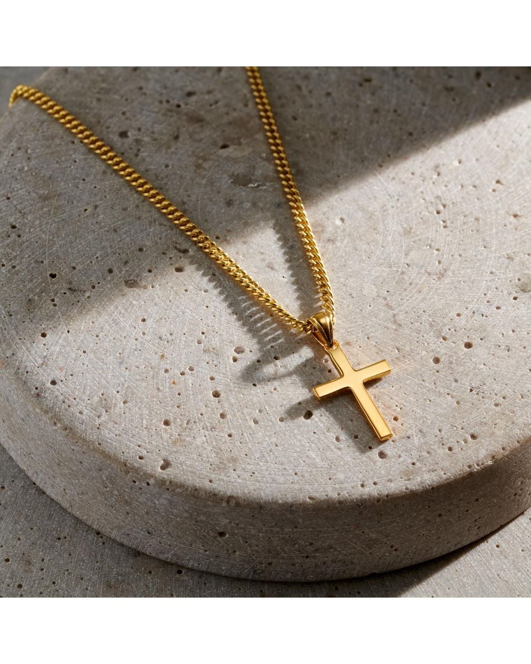Posh Totty Designs Metallic Plated Large Cross Necklace for men