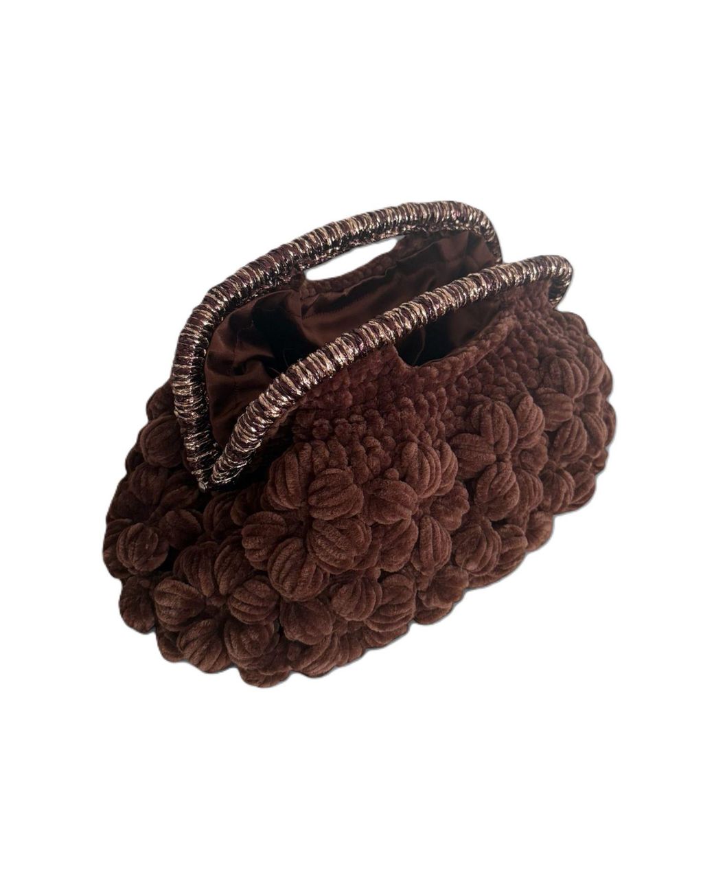 Springmoonatelier Brown Handmade Crochet Designer Bag