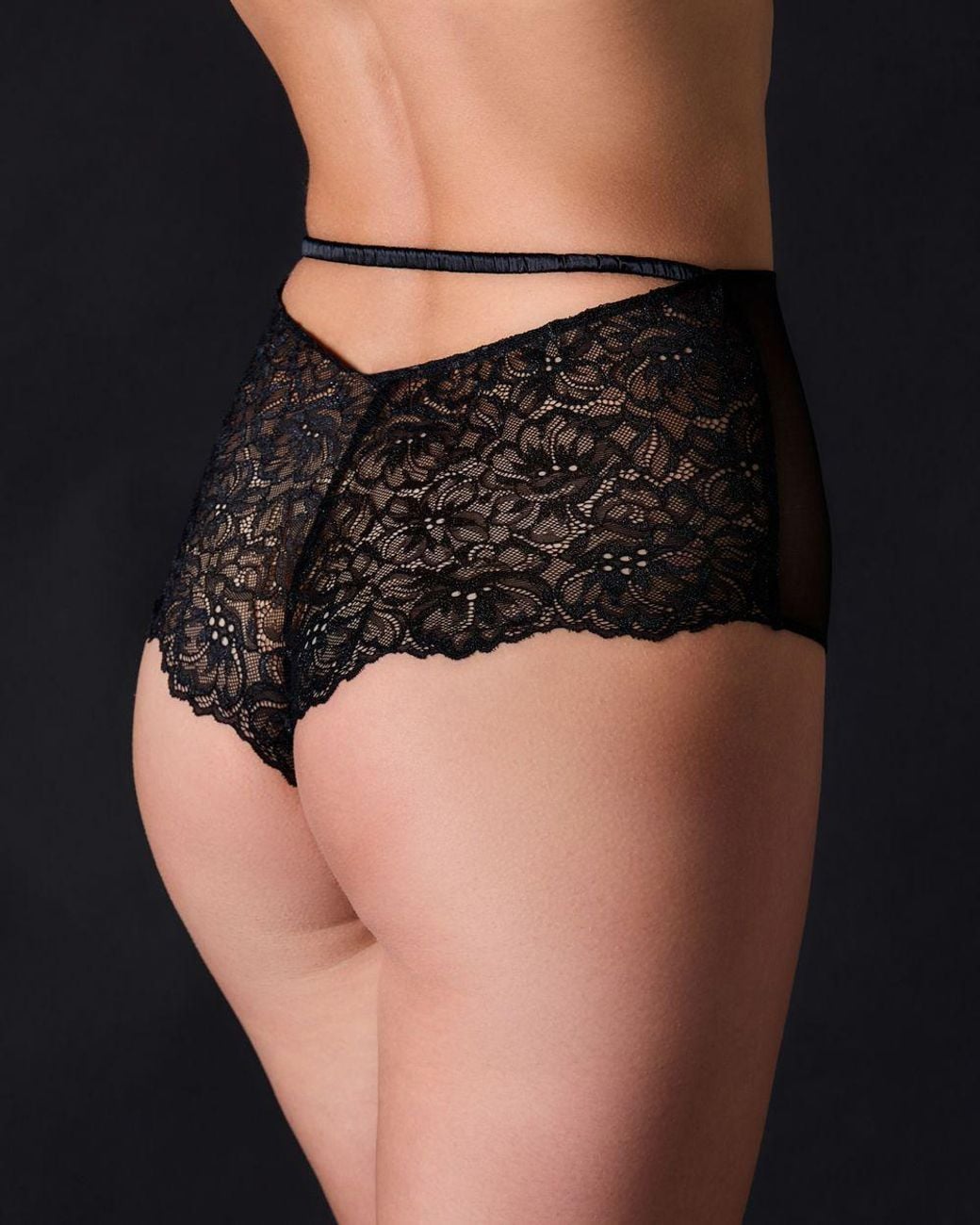 Journelle Gray Lexi High Waist Bikini Noir
