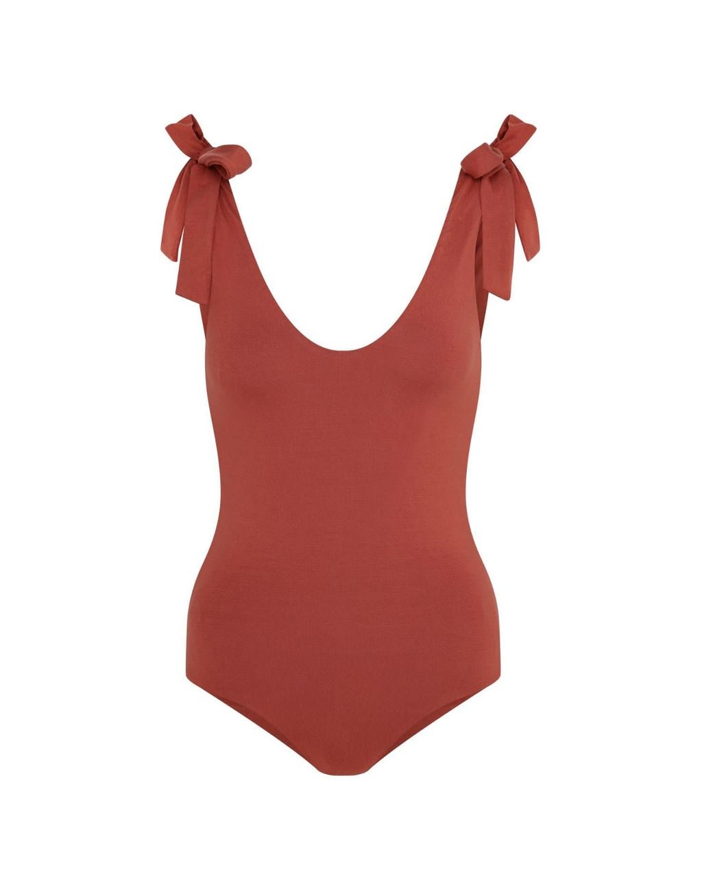 Solpardus Thea Terracotta Onepiece Bamboo Swimsuit in Red | Lyst UK