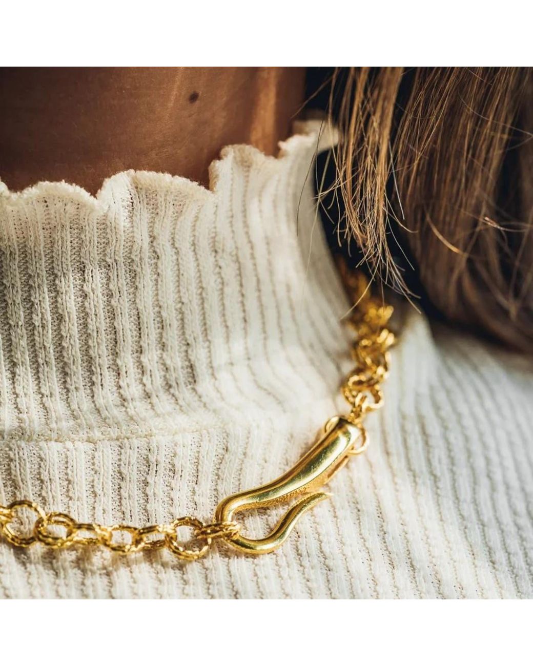LINYA JEWELLERY Metallic Link Chain Necklace