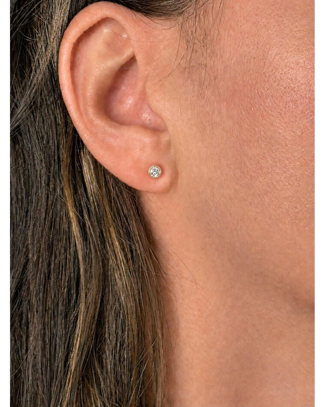 Larisa Beaumont Metallic Beacon Diamond Stud Earrings