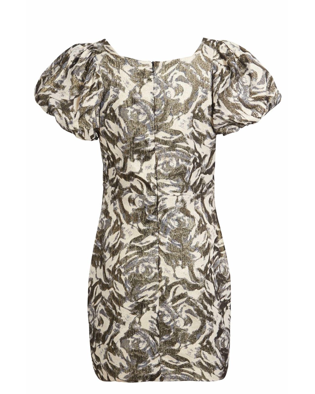 Sarvin Black Puff Shoulder Dress