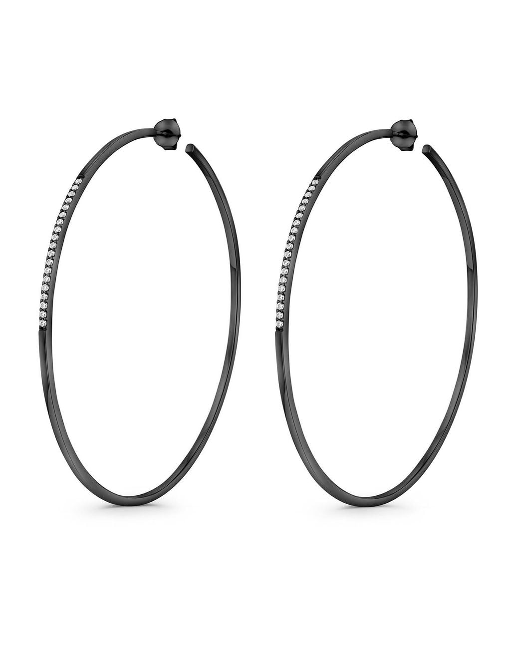 SALLY SKOUFIS Metallic Journey Earring With Made Cz Diamond