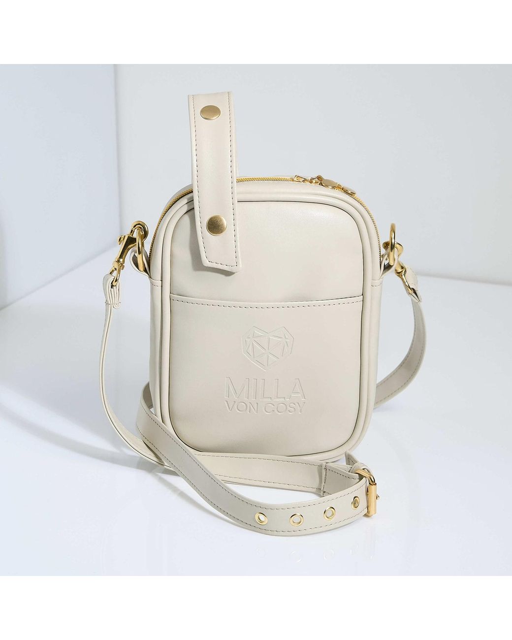 Milla Von Cosy Metallic Crossbody Bag Flex Creme