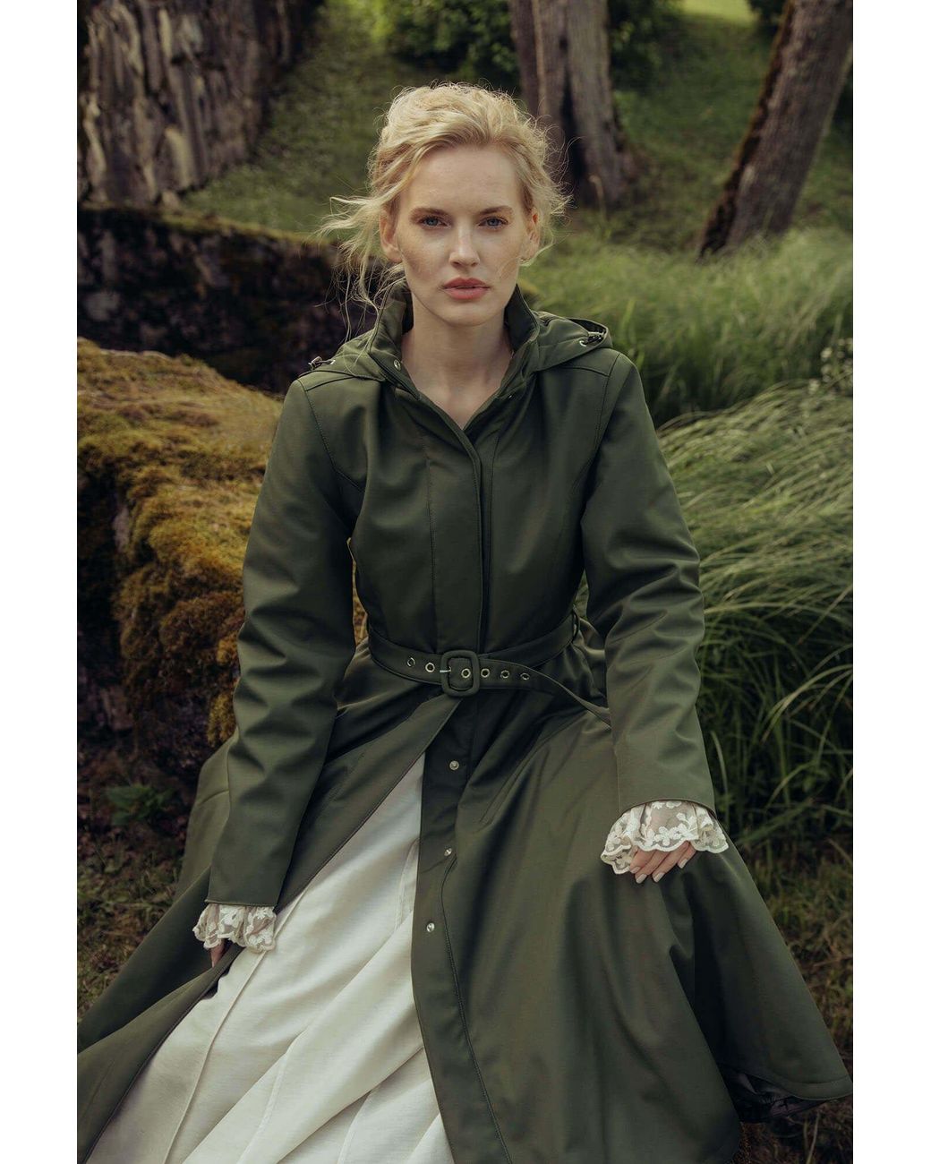 RainSisters Green Winter Coat: Moss