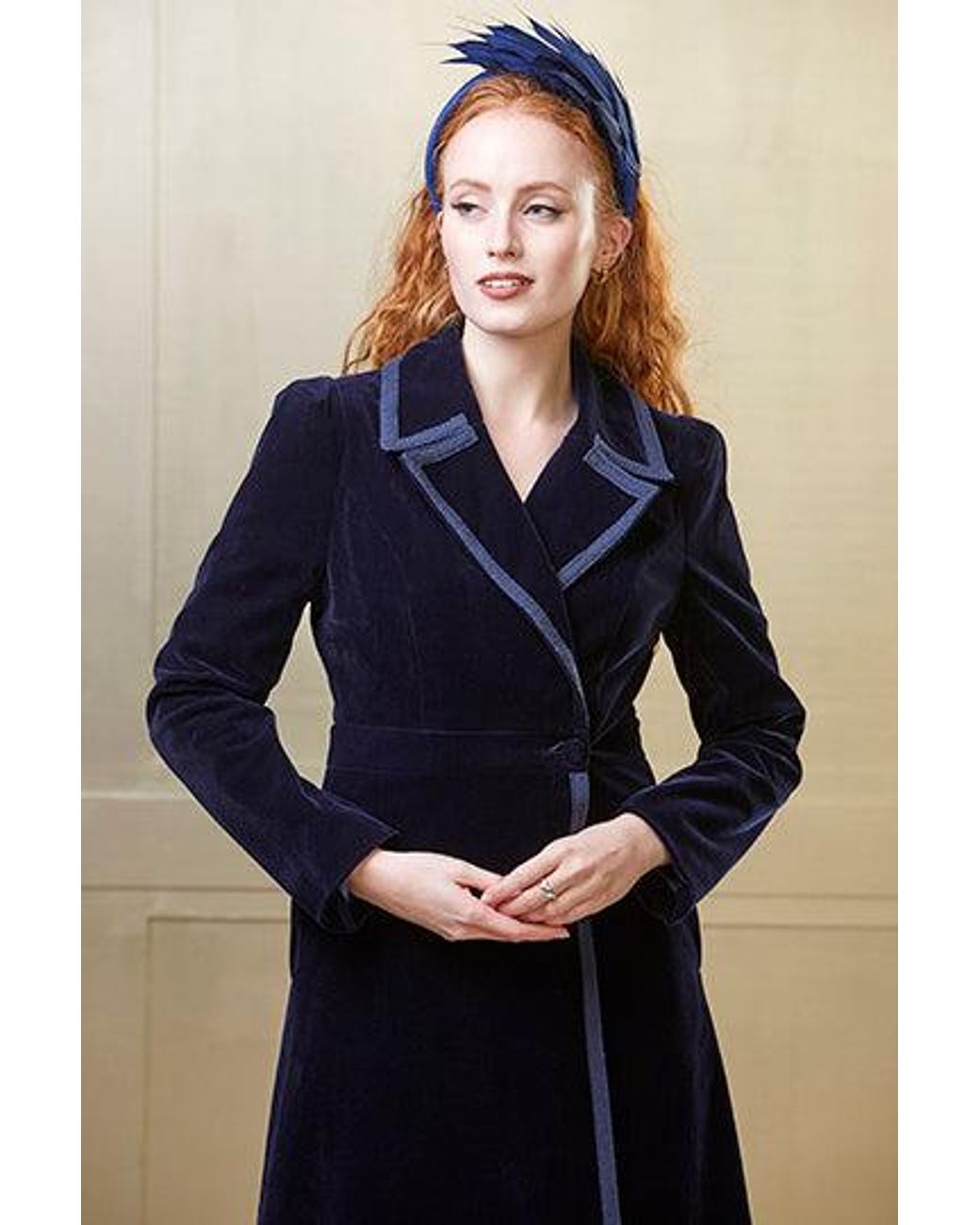 Guinea London Black Velvet Dress Coat