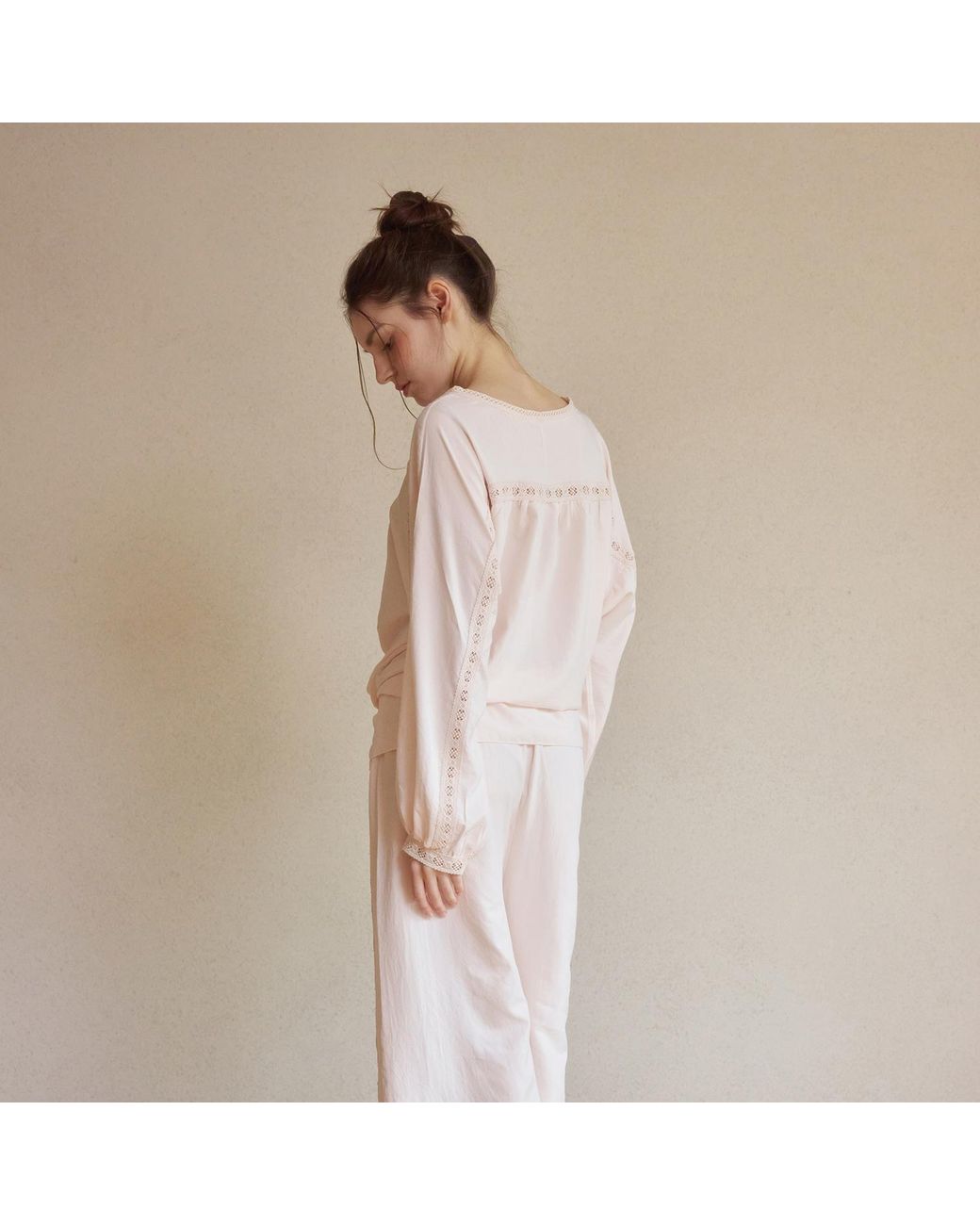 Luna Luz Pink Jessi Sand-Washed Shirt Pajama Set