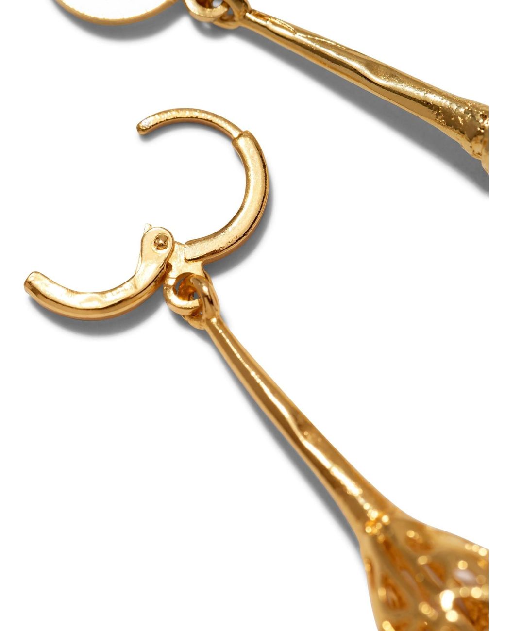 Jaredjamin Metallic Jeannie Drop Lever Back Earrings
