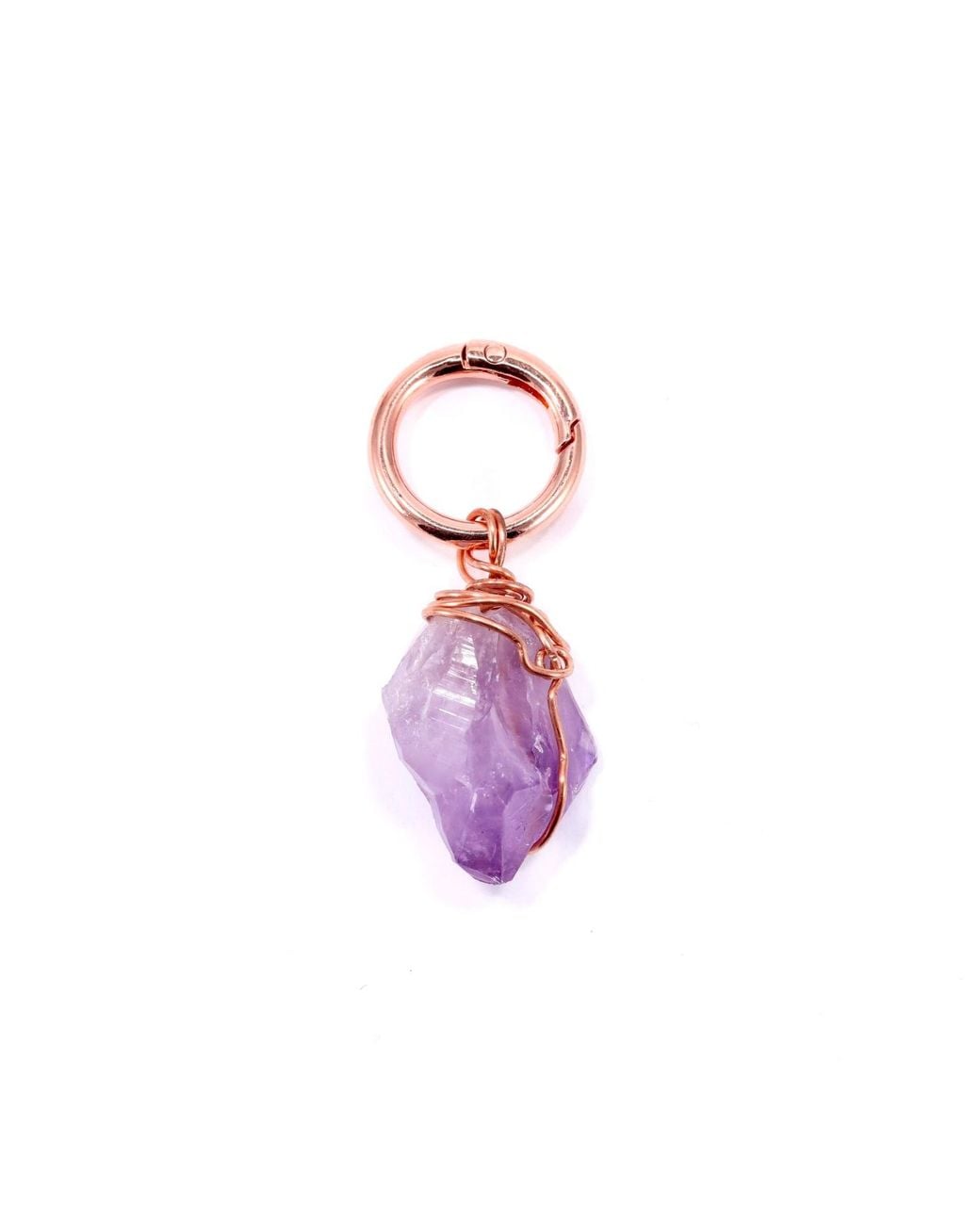 Mineralgems•Studio Purple Amethyst Crystal Bag Charm