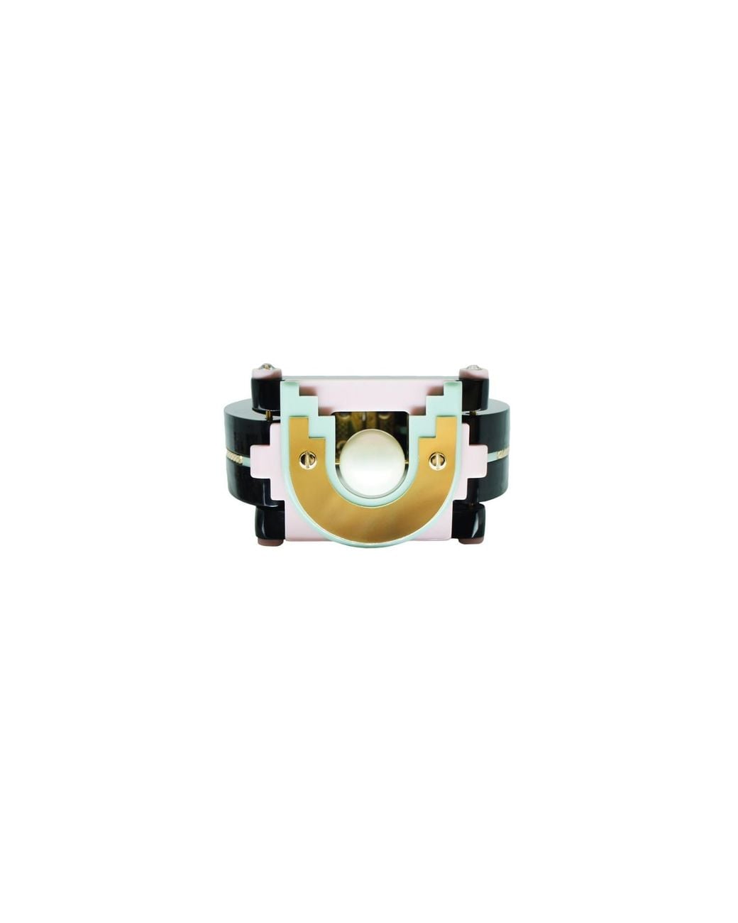 Gissa Bicalho White Handmade Acrylic Bracelet Maya