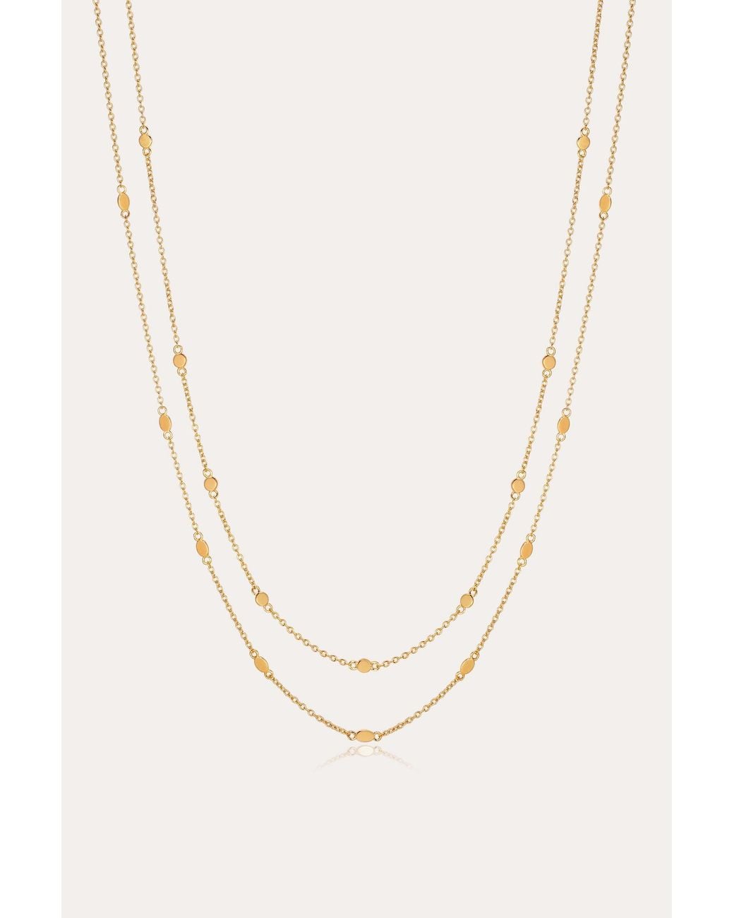 Vanhi Metallic Simona Double Chain Stacking Necklace