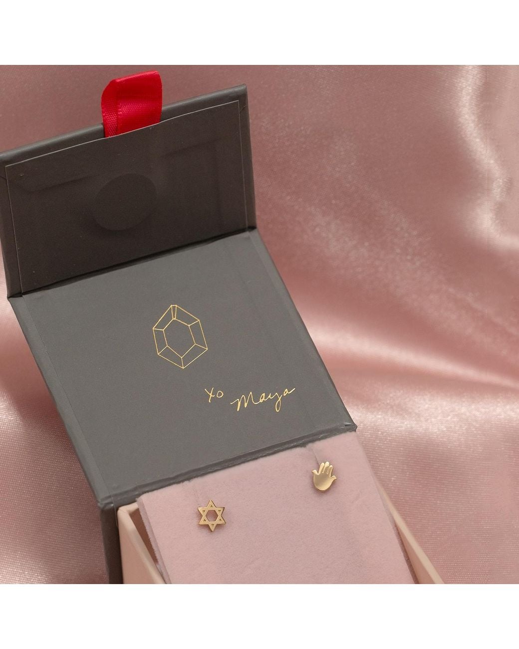 Maya Brenner Metallic Charm Stud