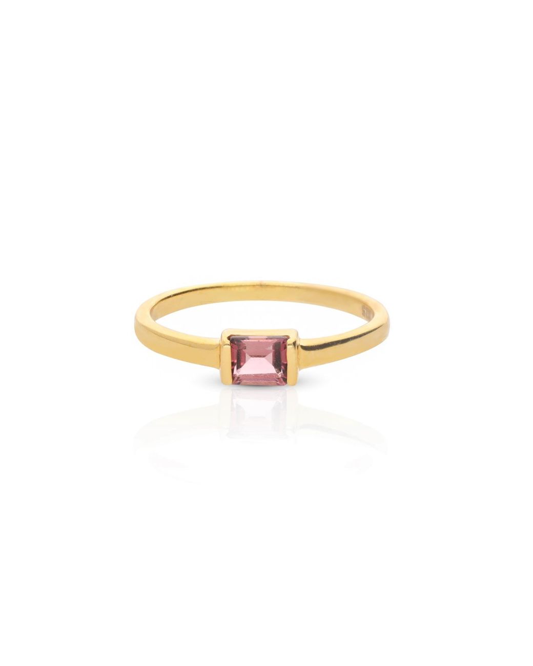 Preeti Sandhu Metallic Plated Stone Ring